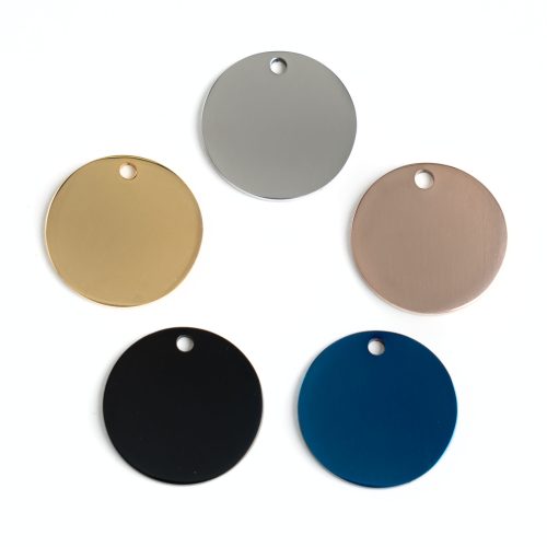 RVS Hondenpenning Luxe Rond