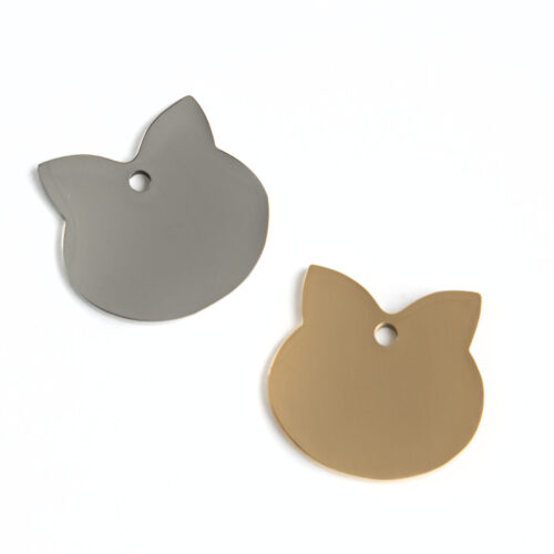 RVS Kattenpenning Kattekopje