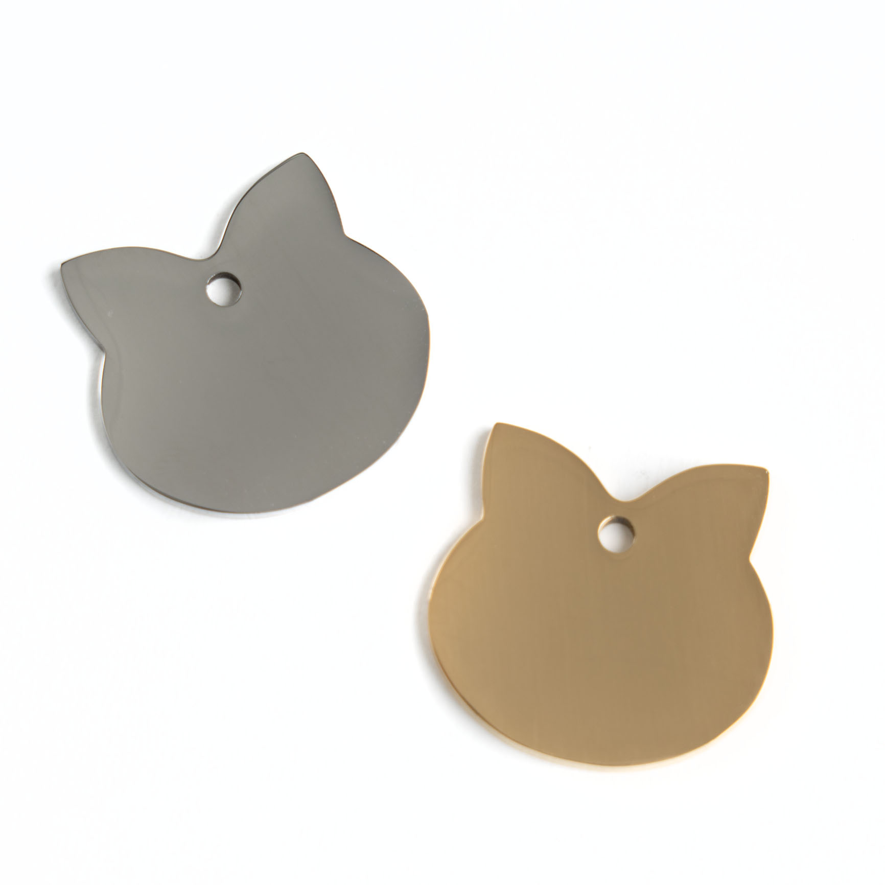 RVS Kattenpenning Kattekopje