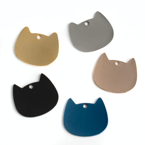RVS Kattenpenning Kattekopje 1
