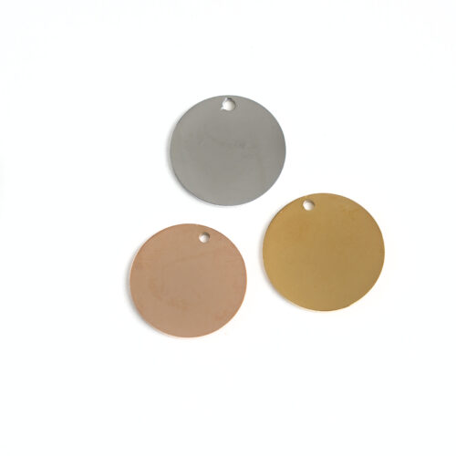 RVS Dierenpenning Luxe Rond 20 mm