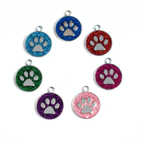 Dierenpenning Glitter met Pootje
