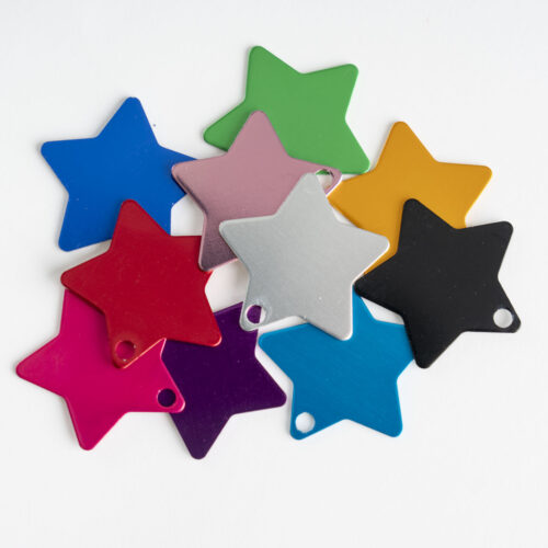 Hondenpenning Aluminium Ster